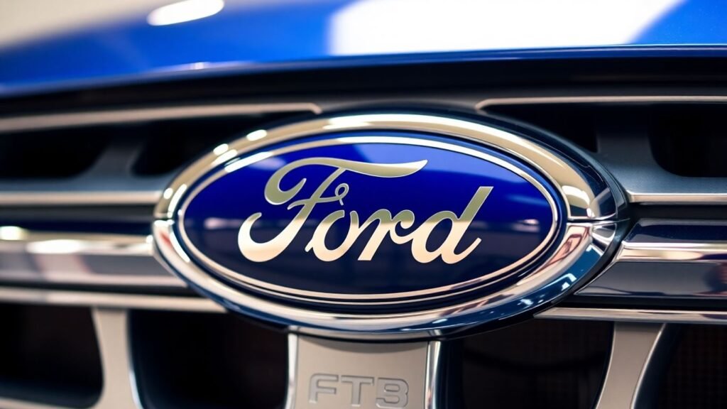 Shiny Ford car emblem